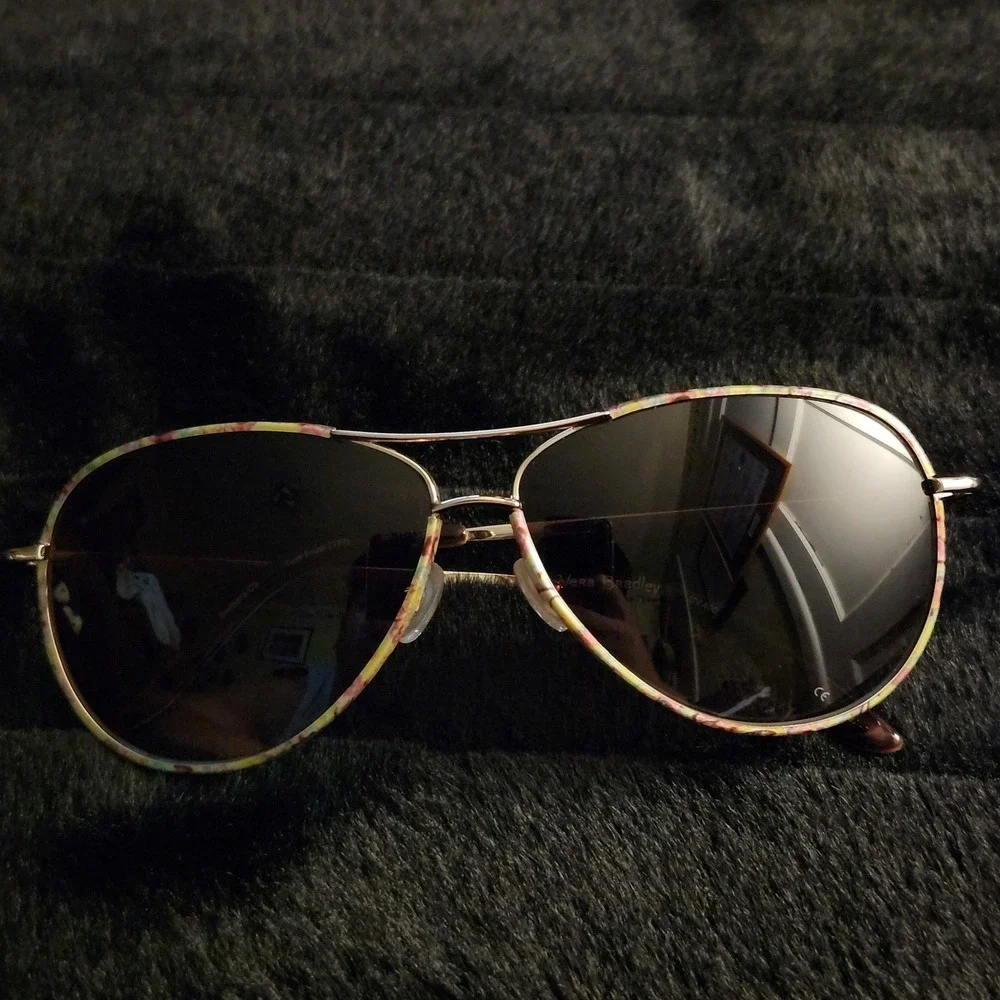 Vera Bradley Tutti Frutti VB Barbara 60[]11-135 Aviator Floral Sunglasses Amber